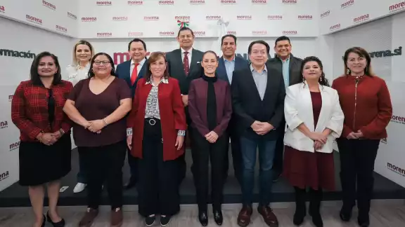 En la reunión asistieron Mario Delgado, Claudia Sheinbaum y los nueve Coordinadores de Defensa de la 4T de Morena En la reunión asistieron Mario Delgado, Claudia Sheinbaum y los nueve Coordinadores de Defensa de la 4T de Morena