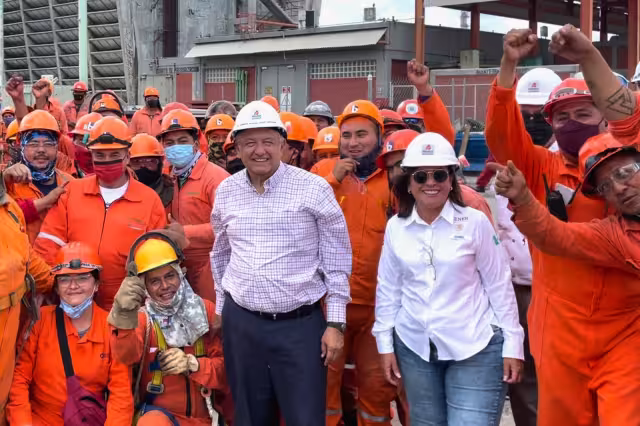 AMLO llegó cerca de las 11:30 de la mañana a Cadereyta, Nuevo León