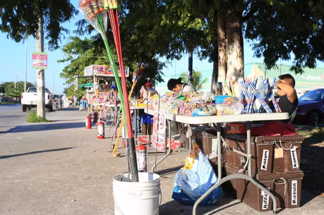 La Diputada no pudo impedir el uso de fuegos artificiales.