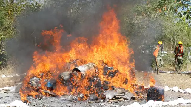 Marihuana, metanfetaminas, cocaína y otros narcóticos fueron incinerados en Yucatán