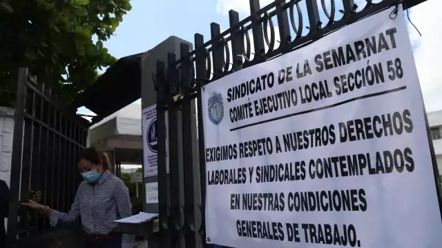 Esta es la tercera ocasión que los sindicalizados de la Semarnat se manifiestan en Mérida