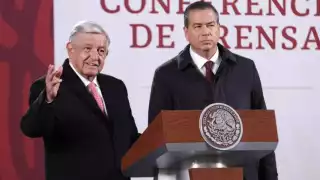 Presidente AMLO y candidato Ricardo Mejía