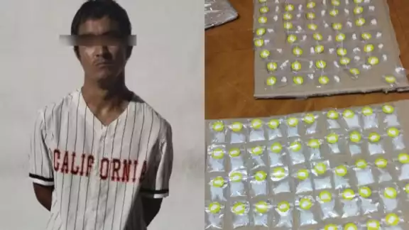 El detenido traía consigo bolsas de distintos narcóticos para su venta al menudeo El detenido traía consigo bolsas de distintos narcóticos para su venta al menudeo