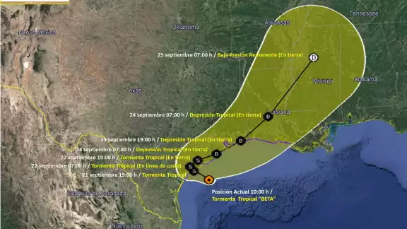 Tormenta Beta amenaza a Texas con marejada ciclónica (Conagua) Tormenta Beta amenaza a Texas con marejada ciclónica (Conagua)