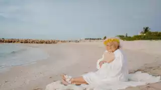 En compañía de su familia, 'Chelito' disfruto de los hermosos paisajes de las playas yucatecas