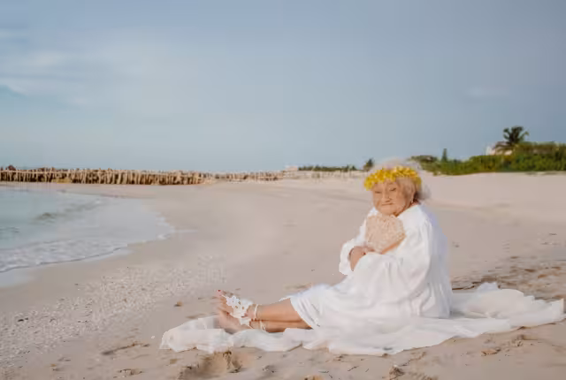 En compañía de su familia, 'Chelito' disfruto de los hermosos paisajes de las playas yucatecas