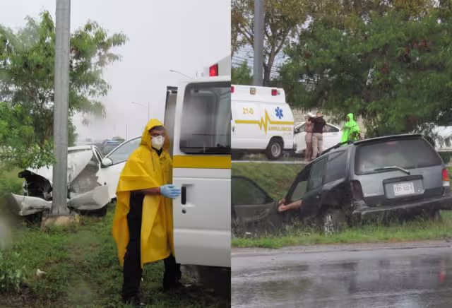 Los lesionados fueron atendidos por paramédicos de la SSP