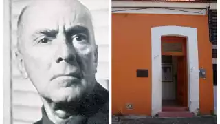 A la izquierda, Carlos Pellicer Cámara, a la derecha, la casa donde nació