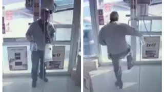 Menonita es captado causando destrozos