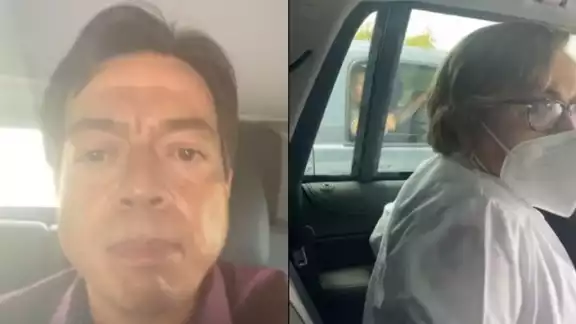 Mario Delgado denunció en sus redes sociales el momento en que fue interceptado en Tamaulipas