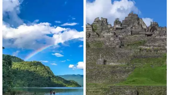 Laguna de Miramar y zona arqueológica de Toniná