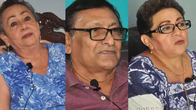 Nelly Álvarez, Óscar Mijangos y Nelly Álvarez, aún recuerdan la primera vez que estuvieron en las aulas.