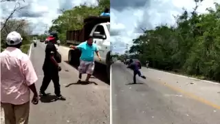 Priistas y panistas se enfrentan en Tixcacalcupul, Yucatán: VIDEO