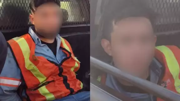 Los hombres portaban uniformes y cascos de la CFE cuando fueron detenidos por la policía de Campeche Los hombres portaban uniformes y cascos de la CFE cuando fueron detenidos por la policía de Campeche