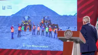 AMLO afirmó que la mayoría de la población, principalmente de la región sureste, está a favor del Tren Maya.