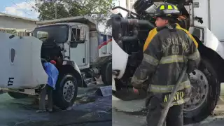 El operador del volquete se dirigía al patio donde resguarda la unidad