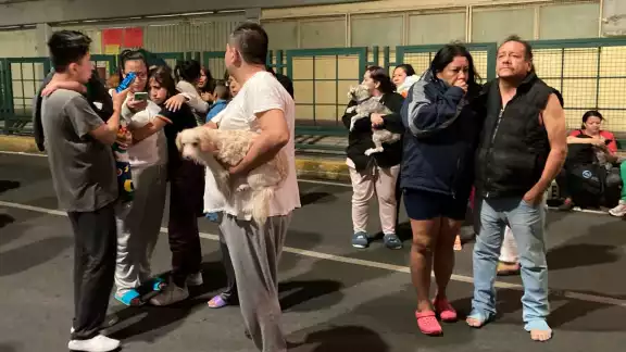 También tuvieron tiempo de salir con sus mascotas. Foto: Cuartoscuro