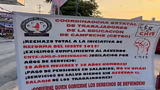 CNTE Campeche se suma al paro nacional y rechaza reforma del ISSSTE