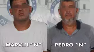 Dos de los detenidos son Marvin "N" y Pedro "N", quienes son sometidos a investigación