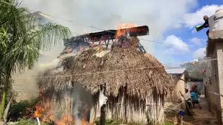 El siniestro inició por una chispa