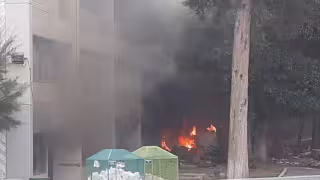 La explosión se originó por una fuga de gas al interior de un laboratorio. Foto: Twitter @SGIRPC_CDMX