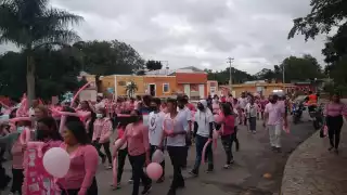 Habitantes de Chocholá buscan concientizar sobre la prevención del cáncer de mama