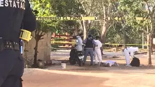 El fiscal al terminar las indagaciones en el sitio, salió a dar declaraciones