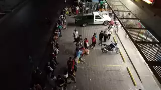 Las unidades se quedaron atrapadas en un embotellamiento en las vías alteras al bulevar Colosio