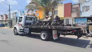 Fueron seis motocicletas decomisadas del predio en Cancún
