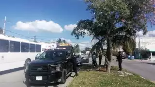 El auto fue detenido en el cruzamiento de la calle 48 de Progreso