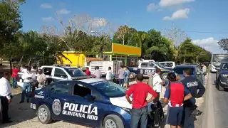 En el lugar se encuentran autoridades de los Tres Niveles de Gobierno resguardando la zona