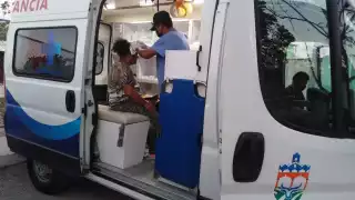 Requirió traslado al centro de salud para que se le realizara sutura en la herida