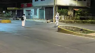 El cuerpo del motociclista quedó tendido junto a una casa en Felipe Carrillo Puerto