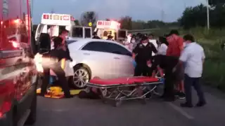 Al lugar arribaron ambulancias de la SSP para apoyar con los labores de rescate de los lesionados