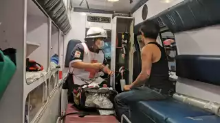 Abraham Spoc de 23 años fue trasladado al hospital debido a la gravedad de sus quemaduras