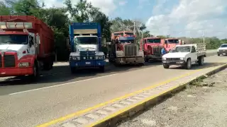 Los inconformes se encuentran ubicados en el kilómetro 149 de la carretera Mérida-Campeche