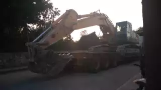 Así llegaba la maquinaria a Chocholá