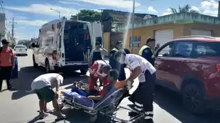 El ciclista fue atendido por el cuerpo de la Cruz Roja