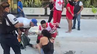 Mujer termina malherida tras accidentarse con su patín eléctrico en Playa del Carmen