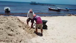 El balneario era el más erosionado de Playa del Carmen y ahora vuelve a contar con un aproximado de entre 7 y 8 metros de arenal, cuando antes apenas tenía uno