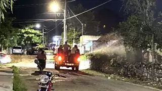 Una empresa de fumigación privada circuló en calles de Tizimín contratados por los vecinos