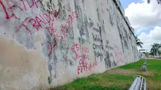 INAH Campeche espera fondos para restaurar murallas y monumentos grafiteados en marchas 