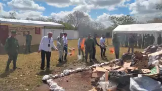 La destrucción de la droga se realizó en presencia de la Sedena y la SSP