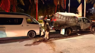 Activan protocolos de seguridad en la zona hotelera de Cancún por choque de una pipa de gas