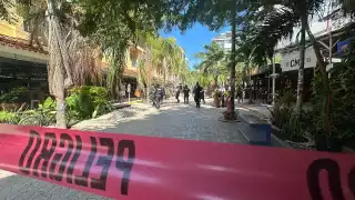 Un intento de doble ejecución ocurrio esta tarde en la Quinta Avenida de Playa del Carmen