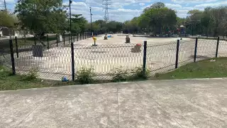 El parque Splash Pad de Mérida luce cerrado desde hace varios meses