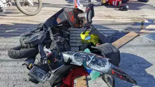 El motociclista sufrió algunas contusiones