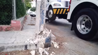 El incidente se registró en la esquina de las calles 46-D con 127-B, en la colonia Serapio Rendón