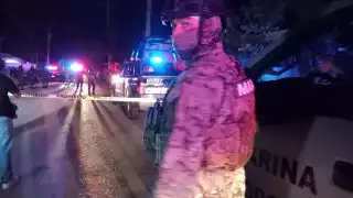 La zona fue acordonada por elementos de la Marina