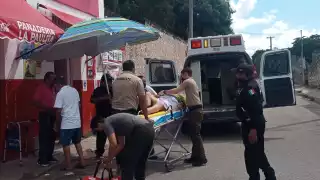 La abuelita fue trasladada de emergencia al ISSTEY de Mérida